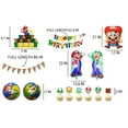 thumbnail image 5 of M-ario Party Supplies-44 pcs M-ario Birthday Decorations Includes Mario Birthday Banner,M-ario Bros foil Balloons Cake Toppers ect M-ario Theme Party Decorations, 5 of 8