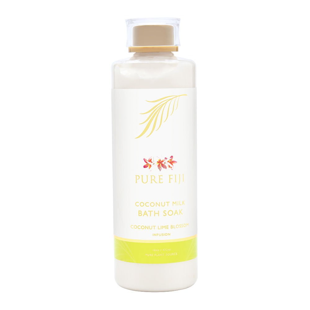 Pure Fiji Milk Bath Soak, Coconut Lime Blossom, 16 Ounce