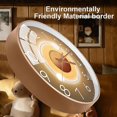 thumbnail image 5 of 12 Inch Round Non-ticking Wall Clock, Large Number Modern Quartz Battery Operated Silent Wall Clocks For Home Living Room Office Kitchen School,B, 5 of 5