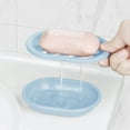 thumbnail image 2 of Yhmxh Compact Self Draining Soap Dish, ABS Plastic Bathroom Tray with Removable Grid, Non-Slip Soap Holder Solid Color Soap Dish Tray Container, Quick-Dry Drainage Soap Case for Kitchen, Sink, 2 of 6