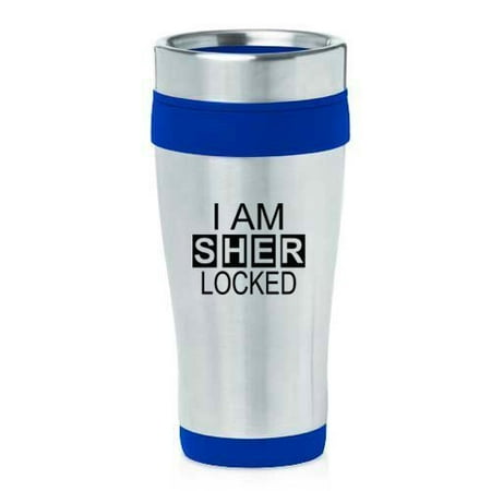 16oz Insulated Stainless Steel Travel Mug I Am Sher Locked Blue Mip Walmart Com