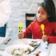 thumbnail image 4 of Juego de vajilla para niños de tres piezas con pala excavadora, pala, tenedor y plato para cena, 4 of 5
