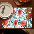 thumbnail image 4 of Pioneer Flower Floral Print Pattern Summer Placemats Table Placemats Set Of 6-Linen Kitchen Washable Placemats Table Mats 12x18 Inch Non-Slip Heat Resistant, 4 of 5