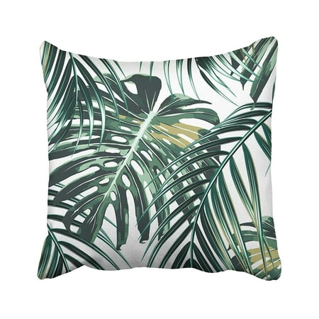 Pretty Bird Jungle (BPBOP Green Leaf Tropical Palm Leaves Jungle Floral Pattern Colorful Tree Tropic Pretty Pillowcase Pillow Cushion Cover 18x18)