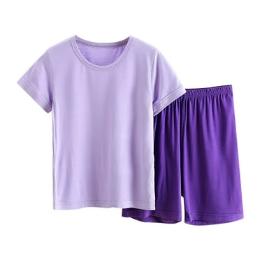 CHEEREAM Toddler Baby Boys Girls Pajamas Modal Pajama Set Pjs Short Sleeve Tops and Shorts Sleepwear for 6Months-7Years