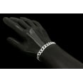 thumbnail image 3 of Boy's 8.9mm Solid .925 Sterling Silver Flat Curb Chain Bracelet, 7 inches, 3 of 7