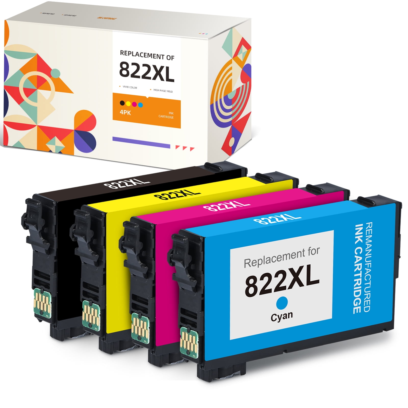 822XL Ink Cartridge for Epson 822XL 822 XLuse forEpson Workforce Pro WF ...
