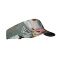 thumbnail image 2 of Yiaed Vintage Colorful Floral Cow Print Sport Sun Visor Hats Adjustable Empty Top Baseball Cap Cotton Ball Caps for Women and Men, 2 of 5