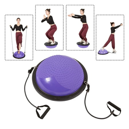 Kinbor Large Balance Ball Trainer for Yoga, Workout Massage Balance Ball w/ Resistance Bands & Pump Exercise Workout