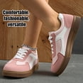 thumbnail image 6 of TrendOFT Classic Retro Gum Sole Fashion Sneakers for Women Casual Tennis Skate Shoe Leather Walking Footwear Anti Trainers Pink 40, 6 of 8