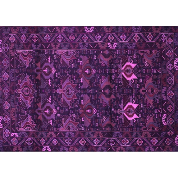 Ahgly Company Indoor Rectangle Persian Purple Traditional Area Rugs, 8' x 12'