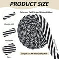 thumbnail image 2 of 10.94 Yards Black White Stripe Bias Binding 7/8 Inch Wide Christmas Striped Ribbon Polyester Twill Striped Piping Ribbon, 2 of 9