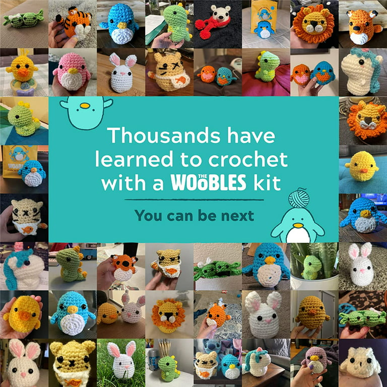 Woobles Crochet Kit For Beginners Animal DIY Woobles Crochet Kit Knitting  Kit Beginner Crochet Kit DIY Animal Crafts Fun And Eas - AliExpress