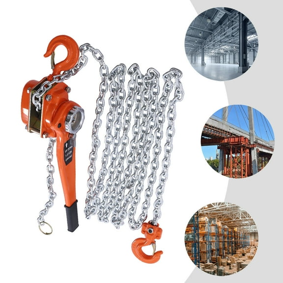 SHZICMY Lever Block Chain Hoist Ratchet Type Come Along Puller 20 FT Lifter 1.5 Ton New