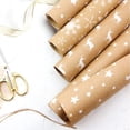 thumbnail image 5 of Papel de regalo de Navidad Kraft Rollo de papel de regalo de Navidad Rollo de papel Kraft Envoltura de color Papel de regalo de Navidad grueso Chic Marrón Tradicional Retro Ecológico Natural Rollo grueso largo Juego de 5 piezas esquí esquí Gafas de esquí, 5 of 5