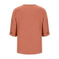 thumbnail image 5 of TUGOXIE Womens Summer Tops Tunic Short Sleeve Red Basic Loose Fit Womens Tees M, 5 of 6