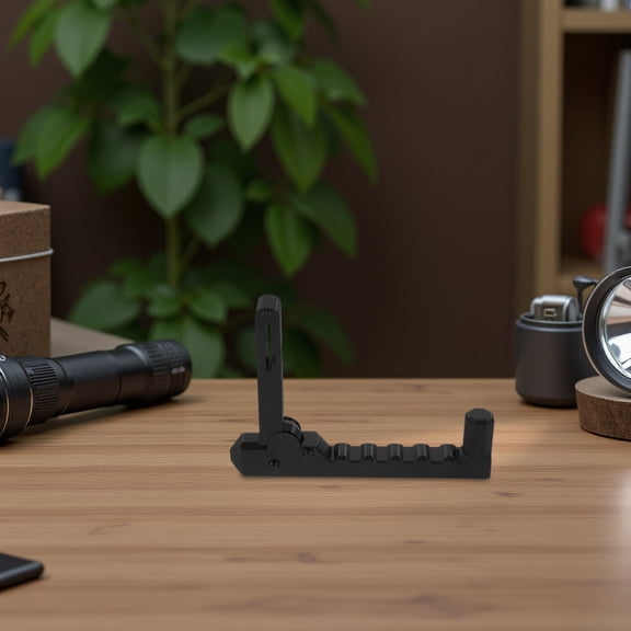 Luxshiny Portable Folding Bow Hanger with Tree Strap Mount for Tree Stand, Lightweight Black Design for Easy Carry