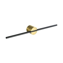 Dengmore Towel Rack Light Luxury Creative Brushed Gold Single Nordic Minimalist Bathroom Towel Bar 3 Towel Bar Wall Mounted (Color : Black Seat Gold Pole Siz