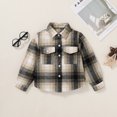thumbnail image 2 of Younger Tree Little Boy Girl Fall Flannel Shirt Kid Baby Long Sleeve Button Down Plaid Shirts for 5-6T, 2 of 6