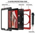 thumbnail image 2 of iPad 7th Generation Case with PET Screen Protector, iPad 10.2" 2019 Case, Dteck Heavy Duty Rugged Shockproof Protective Covers with 360 Rotate Stand /Hand Strap/ Should Belt /Pencil Holder,Red, 2 of 6