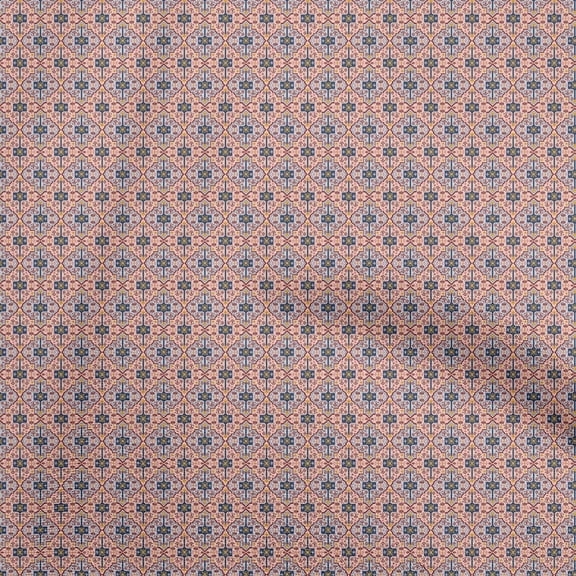 oneOone Cotton Flex Red Fabric Asian Kilim Sewing Craft Projects Fabric Prints By Yard 40 Inch Wide