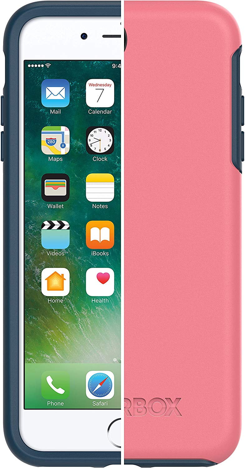 OtterBox Symmetry Series Case for iPhone SE (2020), 8 and 7, Pink Blue
