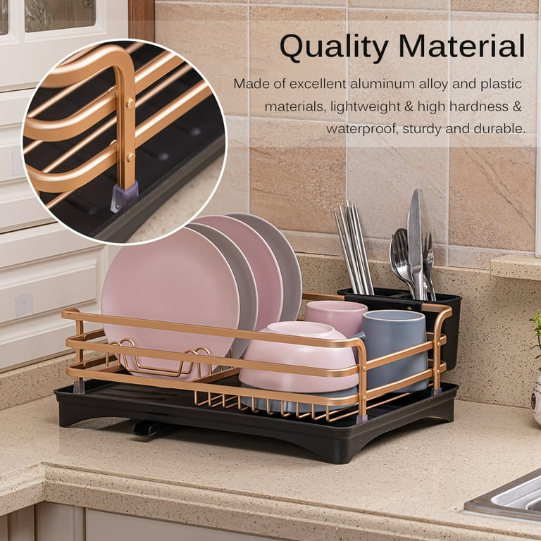 Kitchen Dish Drying Rack Bowl Drainer Storage Rack Dish Chopsticks Knife  Fork Water Cup Storage Rack Kitchen Counter Organizer