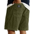 thumbnail image 3 of Yifymode Men's Corduroy Casual Shorts Elastic Waist Loose Fit Vintage Style Summer Beach Shorts with Pockets, 3 of 10
