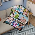 thumbnail image 4 of Custom Photo Collage Blanket for Family, Customized Bed Blanket with 10 Pictures & Text for Best Friends Kids Personalized Your Own Photos on Throw Blanket for Birthday Memorial Gifts, 4 of 6