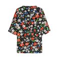 thumbnail image 5 of Njoeus Womens Shirts Graphic Tees for Women Linen Shirts for Women, Women's Ladies Fashion Casual Cropped Short Sleeve Printing Cotton Loose Shirt Blouse Top Business Casual Tops for Women On Clearanc, 5 of 5