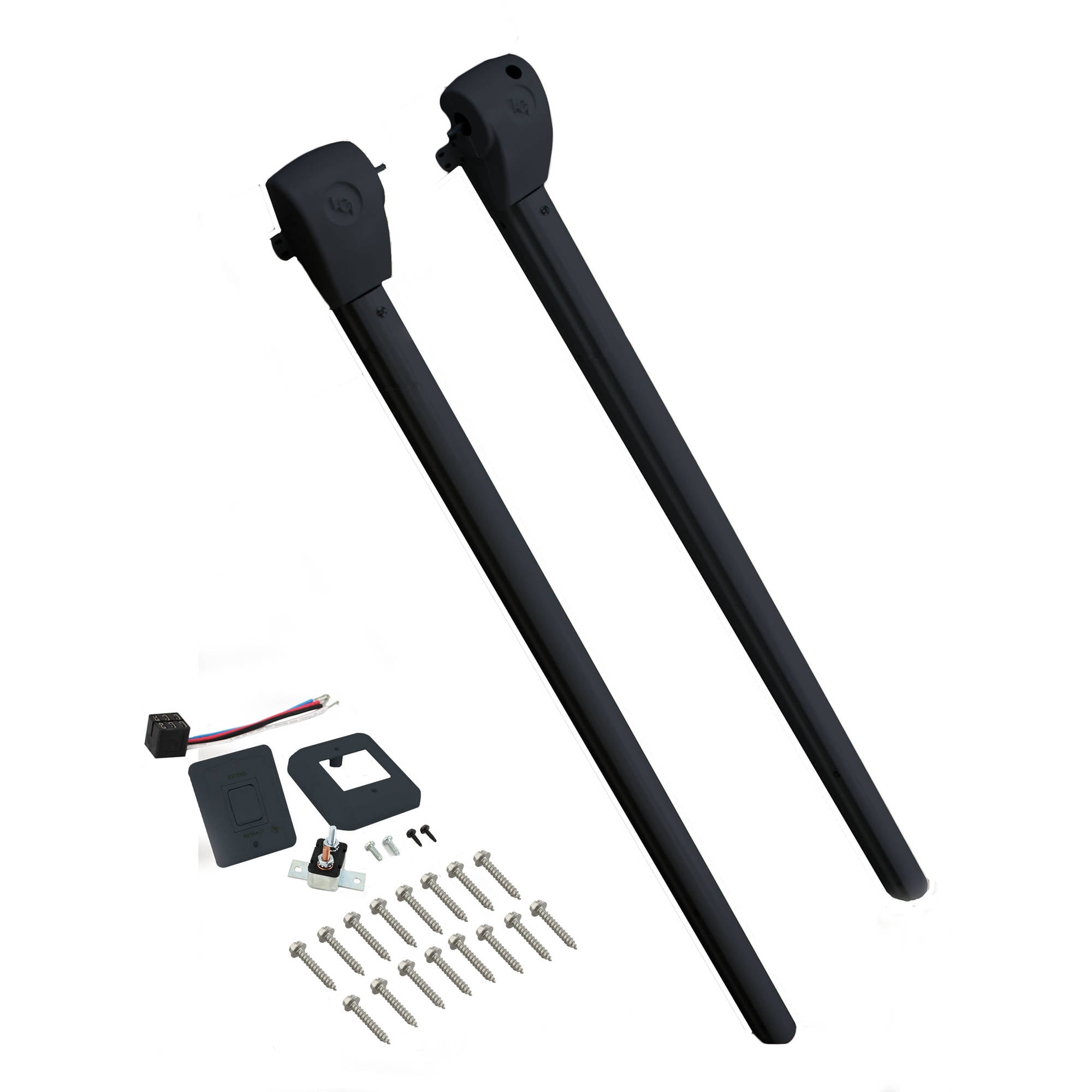 Lippert Components 309223 Solera Power Awning Flat Hardware Kit, Black