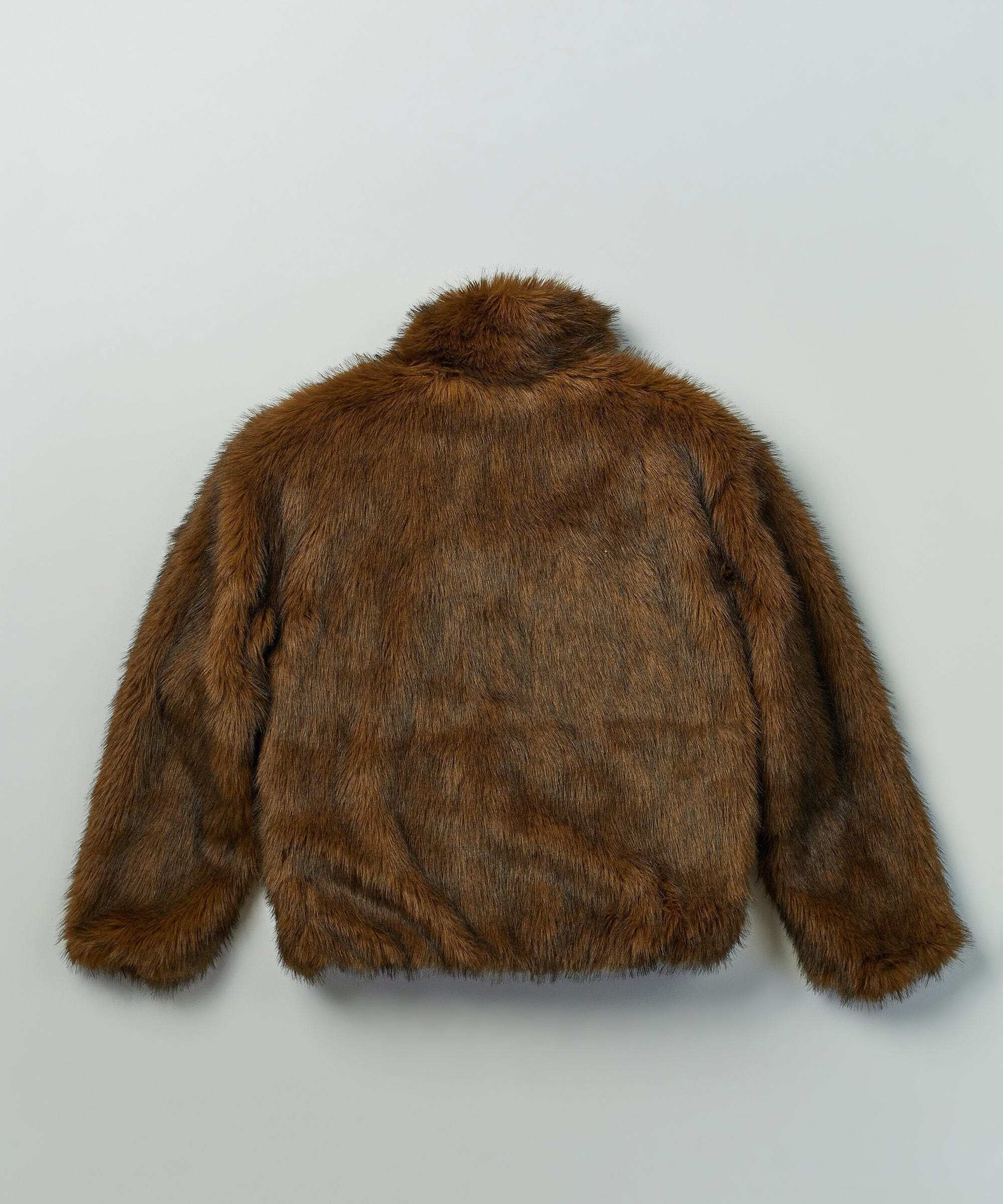 Uptown Faux Fur Jacket - Brown - Walmart.com