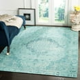 thumbnail image 2 of SAFAVIEH Classic Vintage Tris Floral Polyester Area Rug, Teal, 8' x 10', 2 of 8