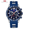 thumbnail image 2 of Men's Watch Fashion Sport Wrist Watches (Chronograph/Waterproof/Luminous/Calendar) Silicon Strap Quartz Watch for Men, 2 of 5