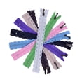 thumbnail image 4 of 20 cremalleras de nailon de 35 cm y 14 pulgadas de longitud completa para manualidades, costura y sastrería (color aleatorio)., 4 of 5