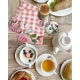 thumbnail image 4 of Pink Spring Floral Kitchen Dish Towels for Drying Dishes Set of 2, Watercolor Flowers Butterfly Checkered Waffle Weave Microfiber Hand Tea Bathroom Towels Quick Dry & Absorbent Towel 15.7x23.6, 4 of 7