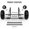 thumbnail image 2 of Holaki Dolly Cart with 10" Solid Rubber Tires – Adjustable Panel Dolly, 1000 lb Capacity, Heavy Duty, All Terrain Moving Cart – Black, 2 of 9