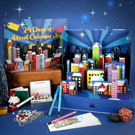 2025 Limited Edition Holiday Advent Calendar, Creative Crafting Projects, with Curated Collection of Premium Art Supplies, for Adults, Kids, Craft Lovers and Artists