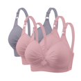 thumbnail image 2 of CYSFASHION 3 Pcs Push Up Bra for Women Bust Wireless Comfortable High Support Lounge Soft Shapermint Bra Light Pink, 2 of 9