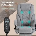 thumbnail image 4 of Vinsetto Massage Office Chair, Reclining Gaming Chair, Grey, 4 of 10
