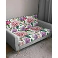 thumbnail image 3 of Pink Floral Blossom Sofa Couch Cushion Covers Washable, Removable Stretchable Sectional Couch Covers, Spring Vintage Botanical Flowers Slipcovers for L & T Shape Sofa Furniture Protector S Size 2 pcs, 3 of 7