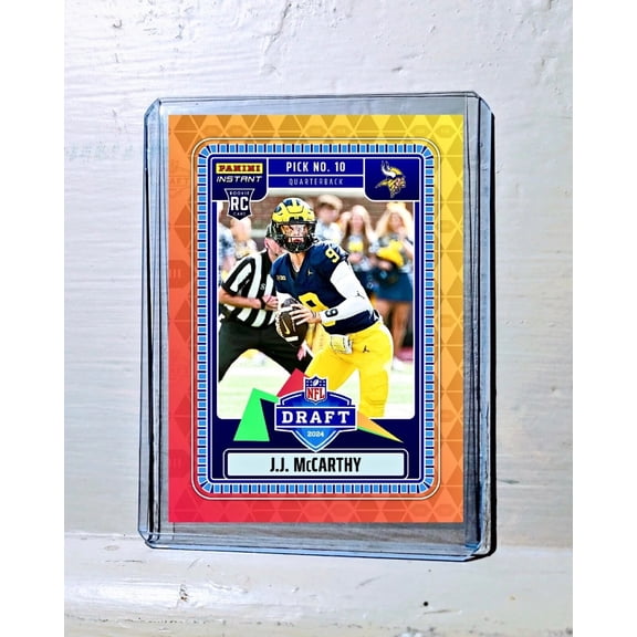 J.J. McCarthy 2024 Panini NFL #1 Draft Night Rookie Football Card 1 of 5465