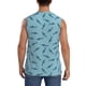 thumbnail image 4 of Fotbe Cute Shark Men's Camiseta sin Mangas Estampada para Hombres, Playera Casual para Gimnasio, Entrenamiento, Playa-3X-Large, 4 of 7