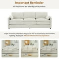 thumbnail image 4 of Euroco 89" Cozy Upholstered 3-seater Sofa Oversized Comfy Cloud Sofa Double Cushion 3-seater Sofa Plush Cushion Sofa Couch for Living Room, Beige, 4 of 7