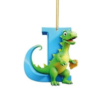 AuroraX Birthday Decorations Dinosaur Christmas Ornaments , Hanging Dinosaur Ornaments , Room Party Car Dinosaur Decor for Boy (Letter J)