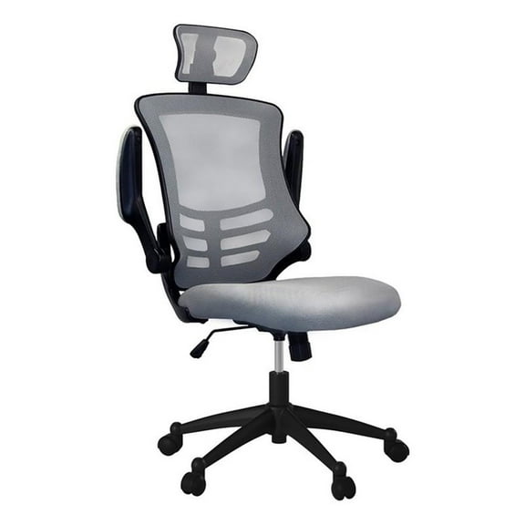 Scranton & Co Fabric Executive High Back Office Chair in Gray