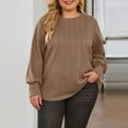 thumbnail image 1 of Ailaofu Womens Tops Long Sleeve Lightweight Shirts 2025 Fall Fashion Clothing Trendy Tops Crewneck Basic Tee, 1 of 6