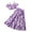 Purple, variant on TOOYOU Girls Summer Outfit Sets Cold Shoulder Short Sleeve Crop Top Ruffle High Low Skirt Sets Two Piece Outfits Girls Casual Outfit Sets For School Size 8-9 Years Purple