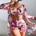 thumbnail image 4 of Trajes de baño estampados de verano, conjuntos de Tankini, traje de baño femenino con realce para ropa de playa, trajes de baño de tres piezas, traje de baño para piscina para mujer, 4 of 5