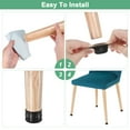 thumbnail image 4 of Uxcell 32-Pack Protectores de Piso para Patas de Silla, Copas de Silicona de 0.94-1.14 Pulgadas, Almohadillas de Muebles de Fieltro, Cubiertas de Patas de Silla [Negro], 4 of 7